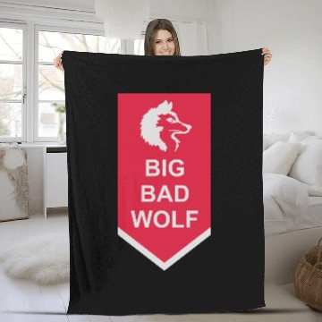 Discover big bad wolf quote Fleece Blankets