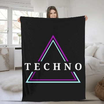 Discover Techno House Party EDM Festival Goa Electro Rave Fleece Blankets