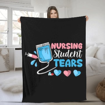 Discover Nursing student tears Fleece Blankets
