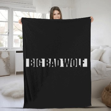 Discover big bad wolf quote Fleece Blankets