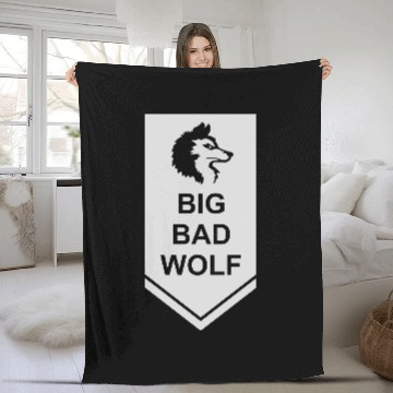 Discover big bad wolf quote Fleece Blankets