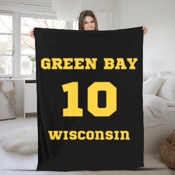 Discover GREEN BAY WISCONSIN vintage distressed football Fleece Blankets