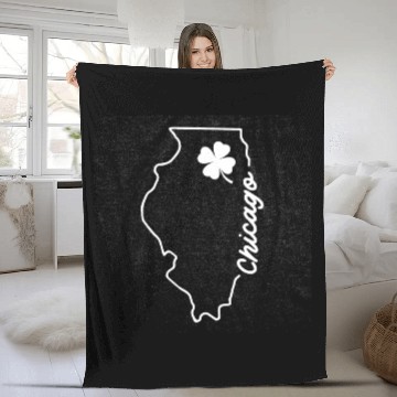 Discover CHICAGO ILLINOIS SAINT Fleece Blankets
