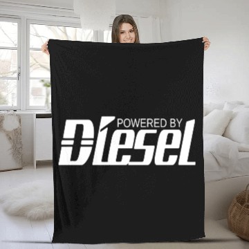 Discover Powered By Diesel Fleece Blankets