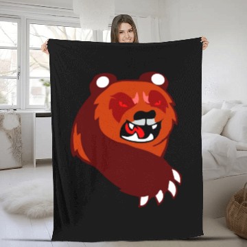 Discover angry panda Fleece Blankets