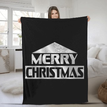 Discover Merry christmas silver Fleece Blankets