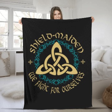 Discover Shield-Maiden Celtic Knot Vikings Viking Fleece Blankets