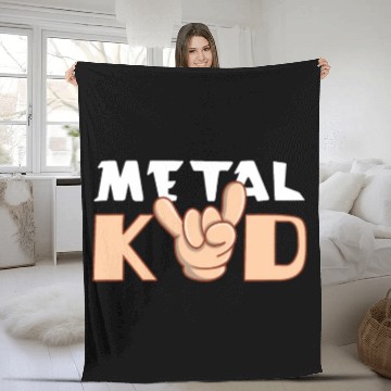 Discover Rock Sign Rocker Hand Metal Kid Music Lover Fleece Blankets