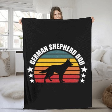 Discover German Shepherd Dog vintage dog lovers Fleece Blankets