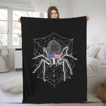 Discover Spider with glasses Spider with glasses inspiratio Fleece Blankets