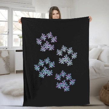 Discover Snowflake Paws (Pastel) Fleece Blankets
