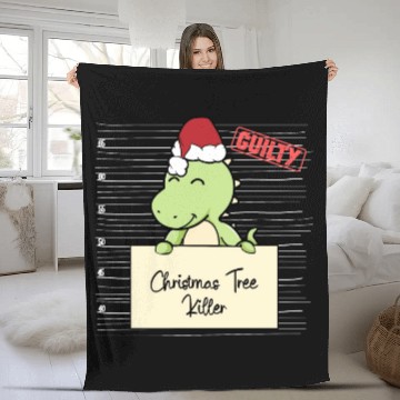 Discover Dinosaur christmas funny prison Fleece Blankets