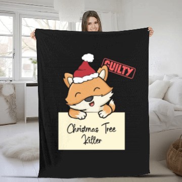 Discover Fox christmas funny prison Fleece Blankets