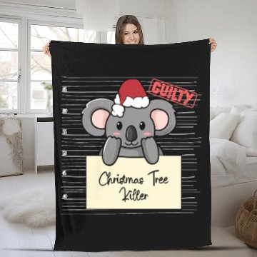Discover Koala christmas funny prison Fleece Blankets