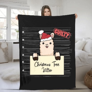 Discover Llama christmas funny prison Fleece Blankets