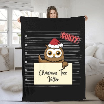 Discover Owl christmas funny prison Fleece Blankets