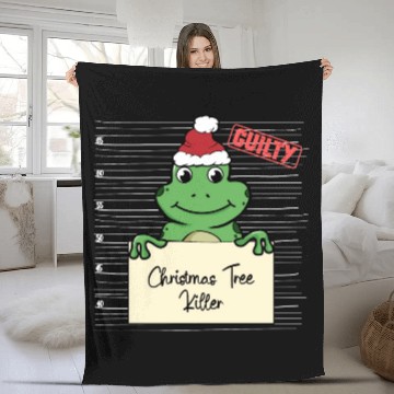 Discover Frog christmas funny prison Fleece Blankets
