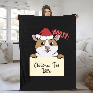 Discover Guinea pig christmas funny prison Fleece Blankets