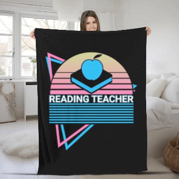Discover Reading Teacher Retro Fleece Blankets