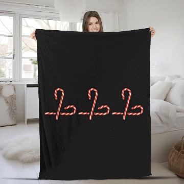 Discover Christmas Gift Christmas Candy Canes Fleece Blankets