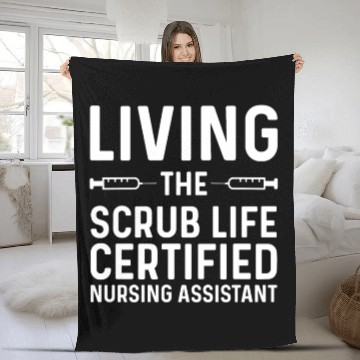 Discover Nursing Assistant Nursing Scrub Medical Fleece Blankets
