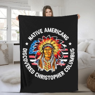 Discover Columbus Day 1492 Fleece Blankets