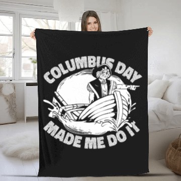 Discover Columbus Day 1492 Fleece Blankets