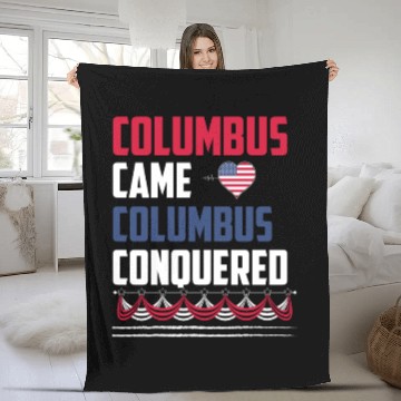 Discover Columbus Day 1492 Fleece Blankets