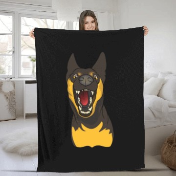 Discover German Shepherd Cute Puppy Dog Pet Lover Gift Idea Fleece Blankets