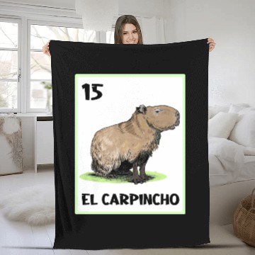 Discover El Carpincho Mexican Capybara Cards Fleece Blankets