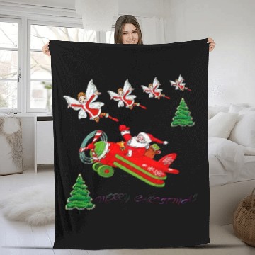 Discover HAPPY MERRY CHRISTMAS Fleece Blankets