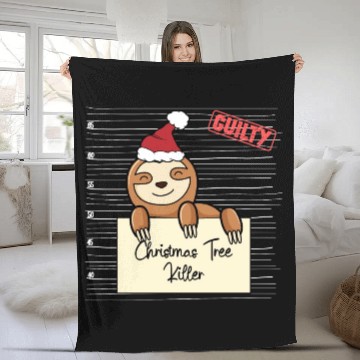 Discover Sloth christmas funny prison Fleece Blankets