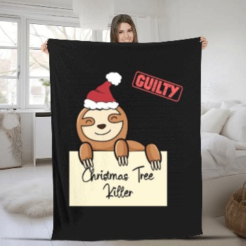 Discover Sloth christmas funny prison Fleece Blankets