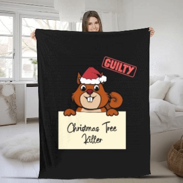 Discover Squirrel christmas funny prison Fleece Blankets