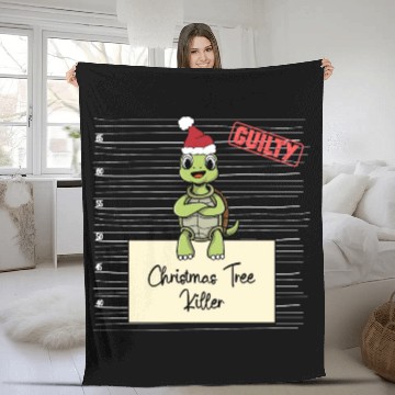 Discover turtle christmas funny prison Fleece Blankets