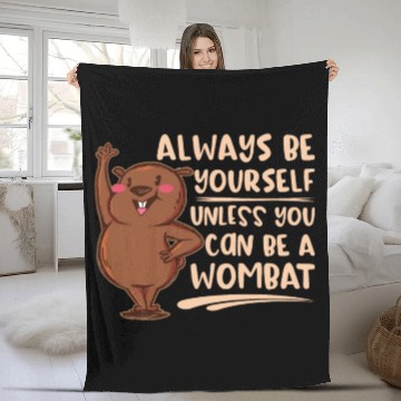 Discover Native Australian Animal Lovers Cute Wombat Fleece Blankets