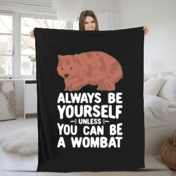 Discover Native Australian Animal Lovers Cute Wombat Fleece Blankets