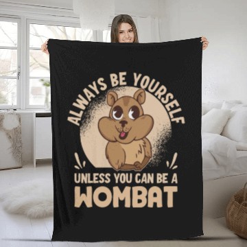Discover Native Australian Animal Lovers Cute Wombat Fleece Blankets
