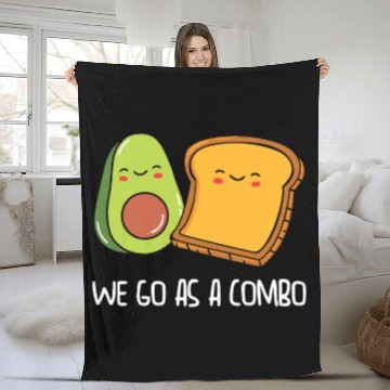 Discover Siblings Avocado Toast Combo Big Sister Brother Fleece Blankets