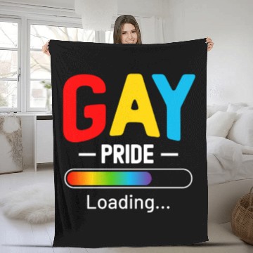 Discover Gay Pride Loading LGBT Design Fleece Blankets