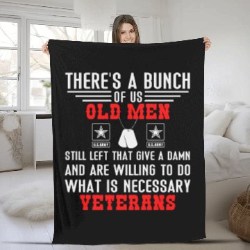 Discover There s a bnch of us old men veterans Fleece Blankets