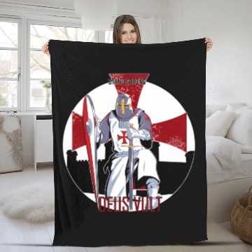 Discover Stand strong and Deus vult Fleece Blankets