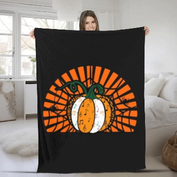 Discover Halloween Music Teacher Fleece Blankets, Pumpkin Music
