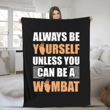 Discover Cute Australian Wombat Quote Wombats Lover Fleece Blankets