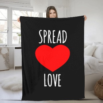 Discover Spread Love : Lover Quote Fleece Blankets