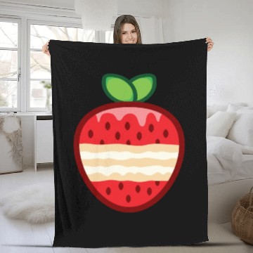 Discover strawberry shortcake funny Fleece Blankets
