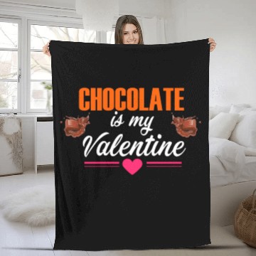 Discover chocolate is my valentine Fleece Blankets