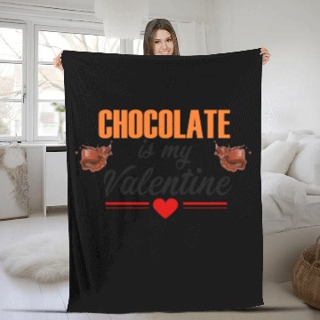 Discover chocolate is my valentines Fleece Blankets