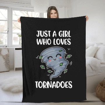 Discover Girl Loves Tornadoes Funny Meteorology Gift Fleece Blankets