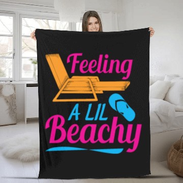 Discover Feeling A LiL Salty with Summer Clothes Fleece Blankets